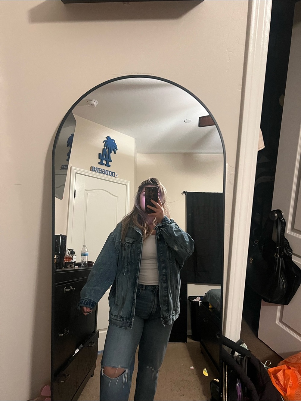 Washed Blue Oversized Jean Jacket